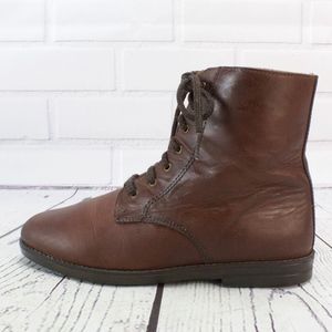 LL Bean Canada North Brown Leather Lined Boots 8.5